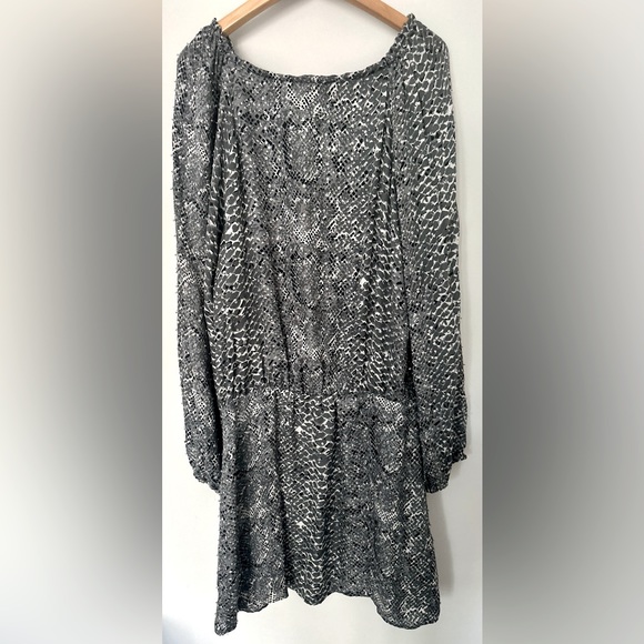 Parker Silk Animal Print Dress With Beaded Detailing - Picture 4 of 4